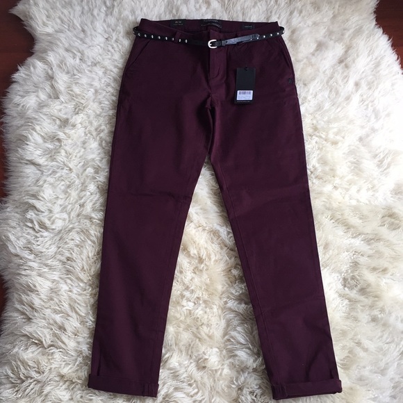 Scotch & Soda Pants - Scotch & Soda Slim Chino in Burgundy